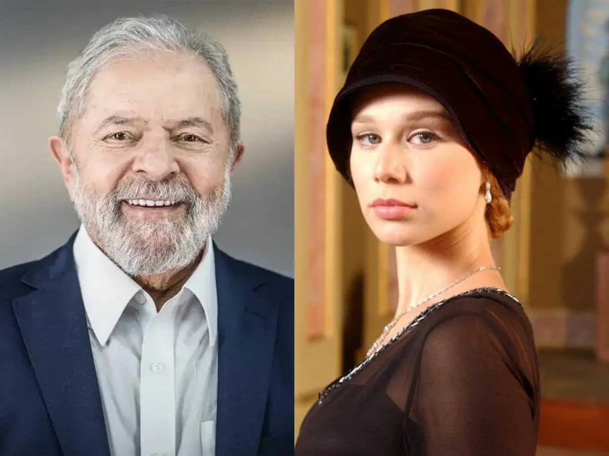 Lula atualmente e a atriz Mariana Ximenes como Ana Francisca em Chocolate com Pimenta