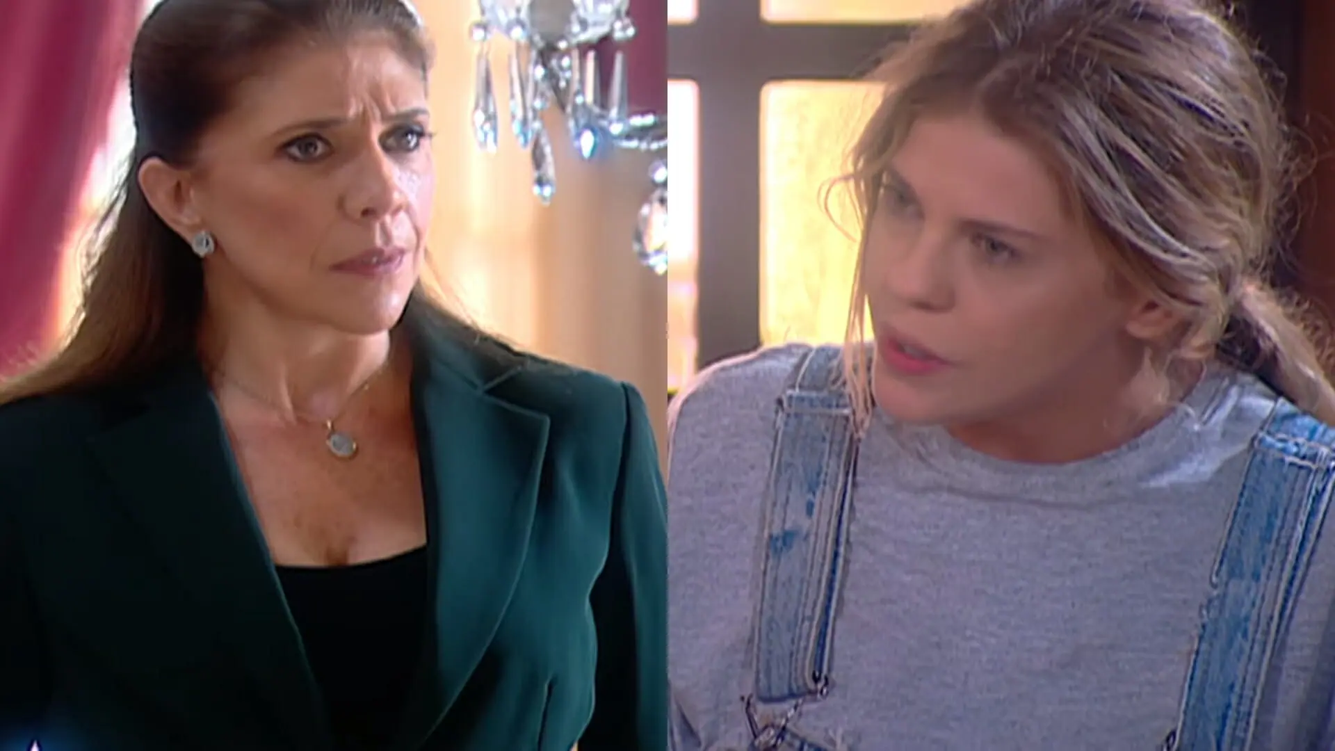 Malvina (Tânia Bondezan) e Maria (Bárbara Paz) de Maria Esperança