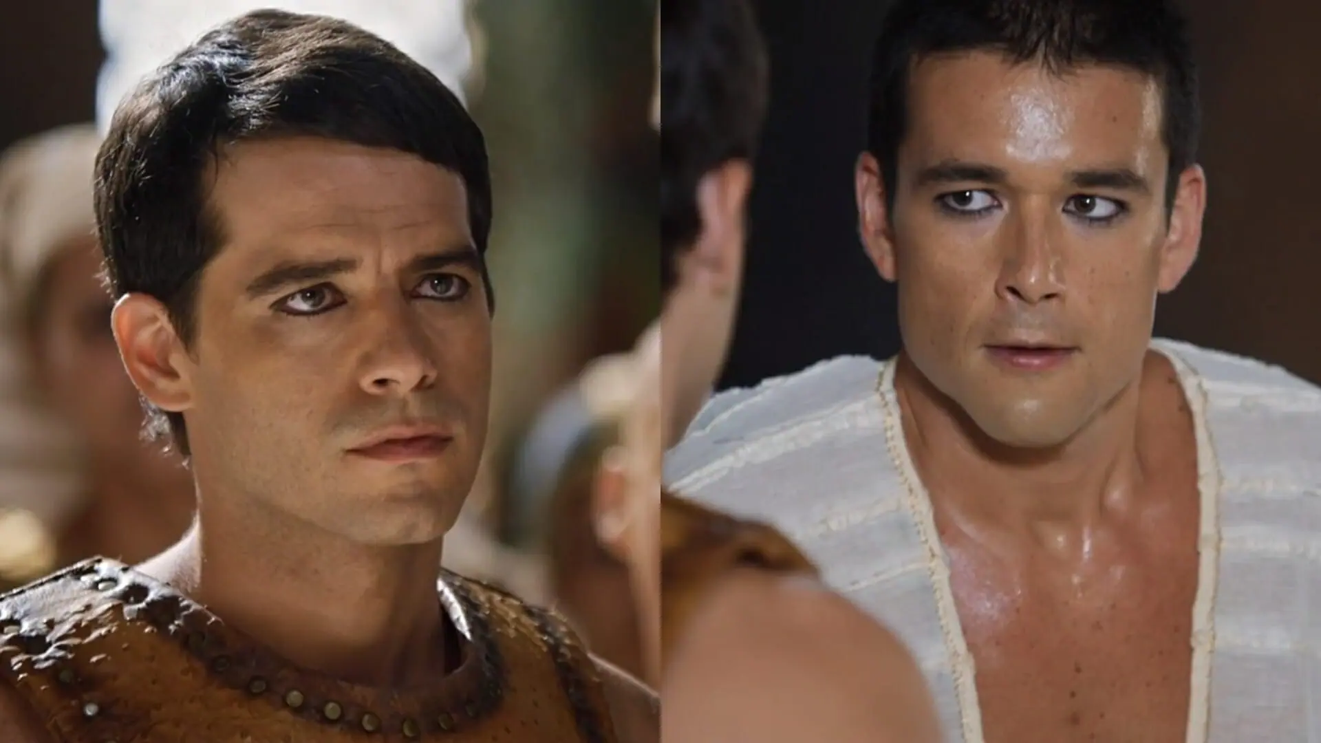 Moisés (Guilherme Winter) e Ramsés (Sergio Marone) de Os Dez Mandamentos