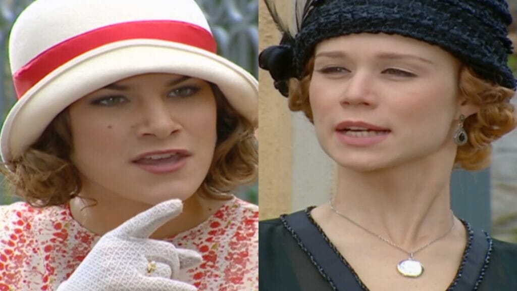 Olga (Priscila Fantin) e Ana Francisca (Mariana Ximenes) de Chocolate com Pimenta