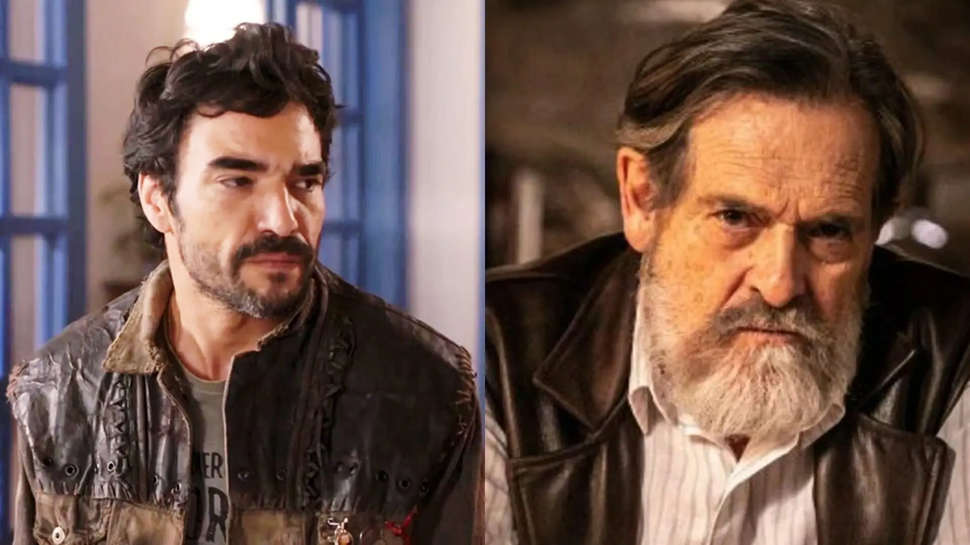 Pajeú (Caio Blat) e Tertúlio (José de Abreu) de Mar do Sertão