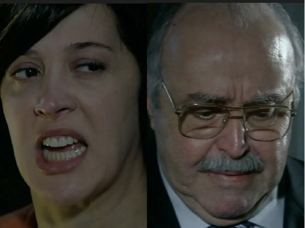 Donatela (Claudia Raia) e Gonçalo (Mauro Mendonça) em A Favorita