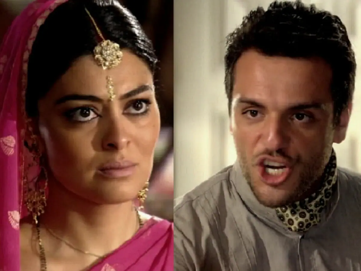 Maya (Juliana Paes) e  Raj (Rodrigo Lombardi) em Caminho das índias