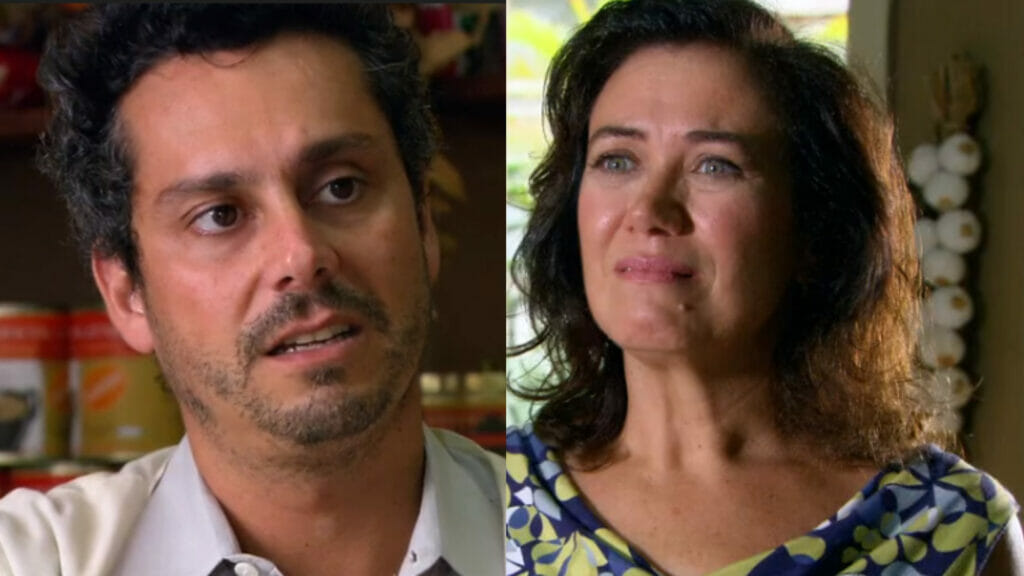 Catarina (Lilia Cabral) e Vanderlei (Alexandre Nero) de A Favorita