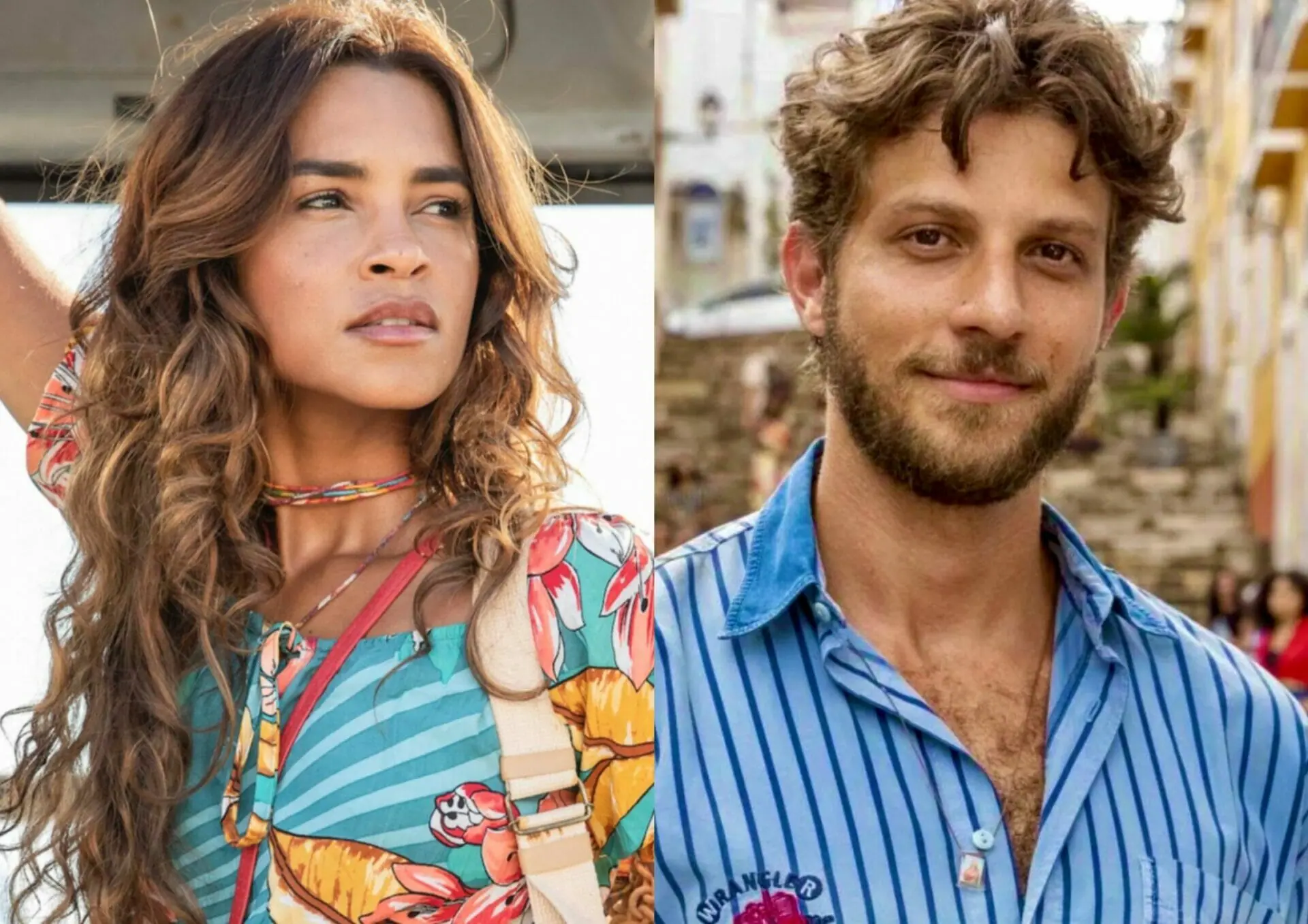 Brisa (Lucy Alves) e Ari (Chay Suede) em Travessia