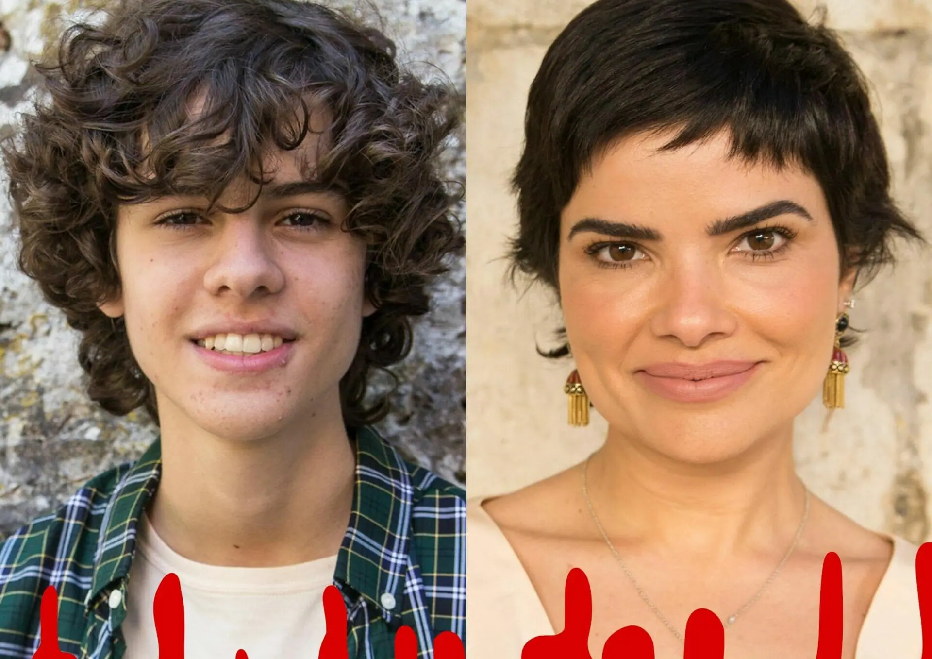 Rudá (Guilherme Cabral) e Leonor (Vanessa Giacomo) em Travessia