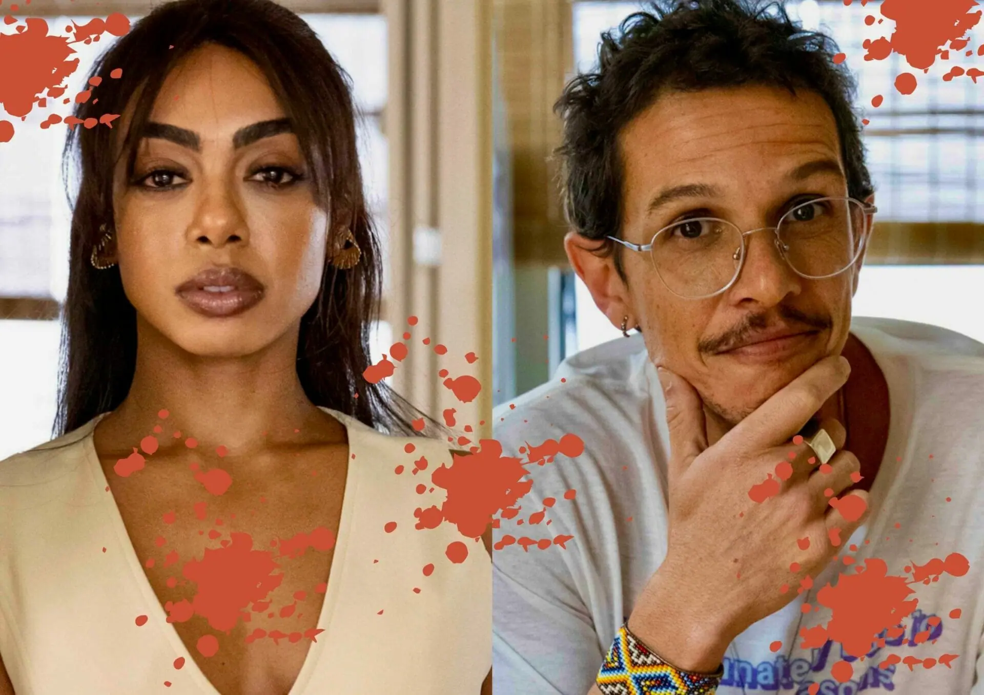 Talita (Dandara Mariana) e Gil (Rafael Losso) em Travessia