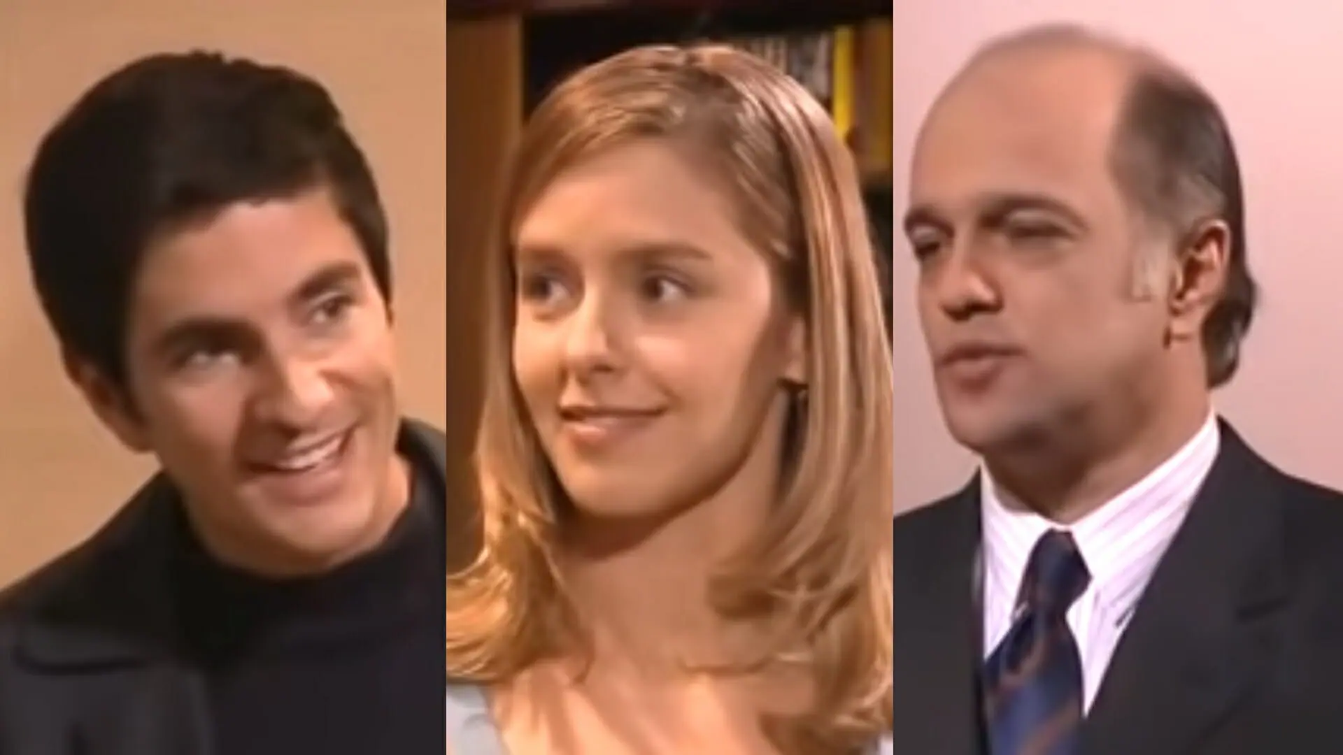 Alberto (Rodrigo Veronese), Júlia (Bianca Rinaldi) e George (Jayme Periard) de Pequena Travessa