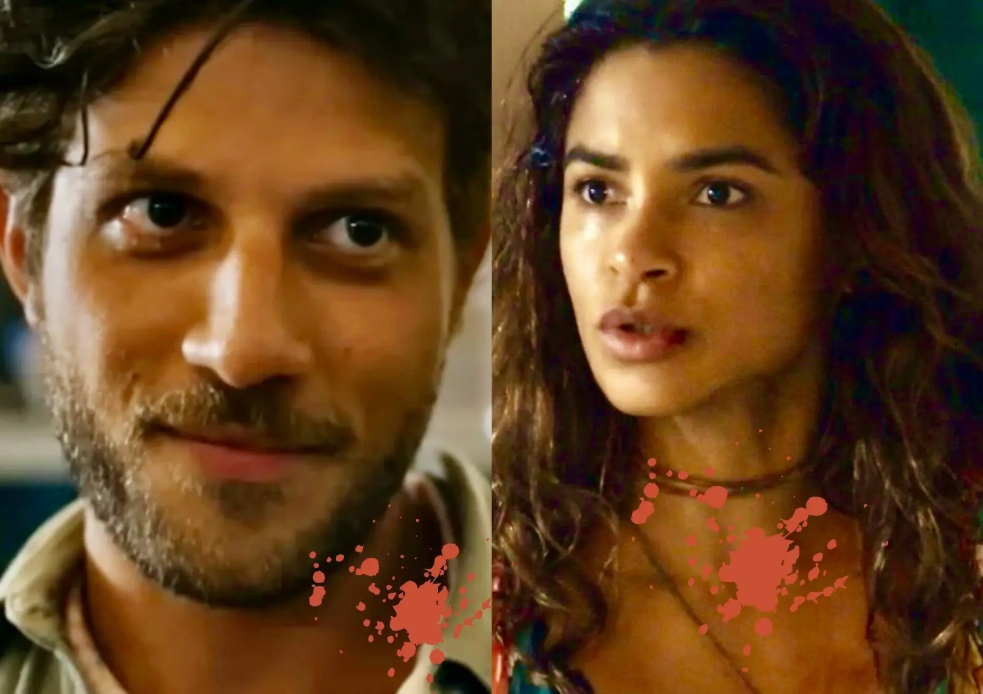 Ari (Chay Suede) e Brisa (Lucy Alves) em Travessia