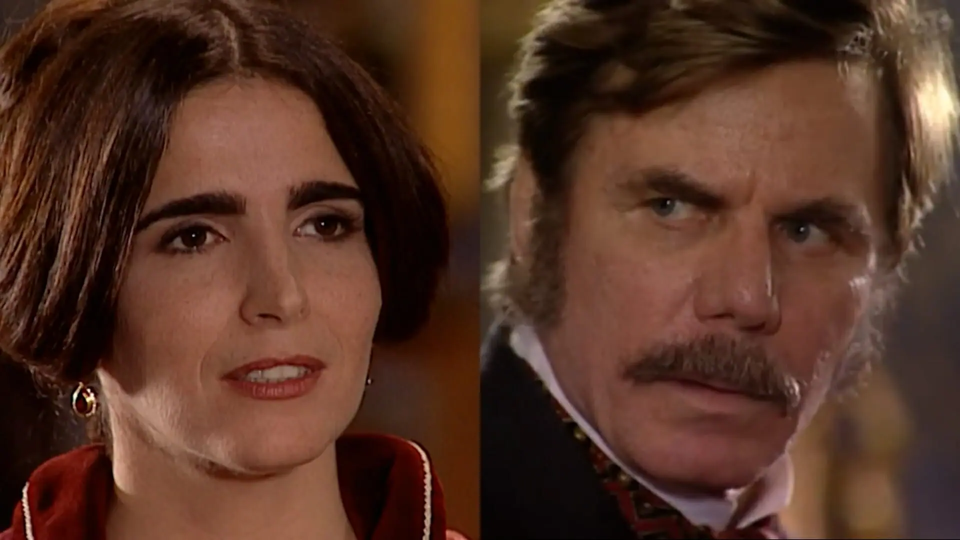 Ester (Malu Mader) e Henrique Sobral (Reginaldo Faria) de Força de Um Desejo