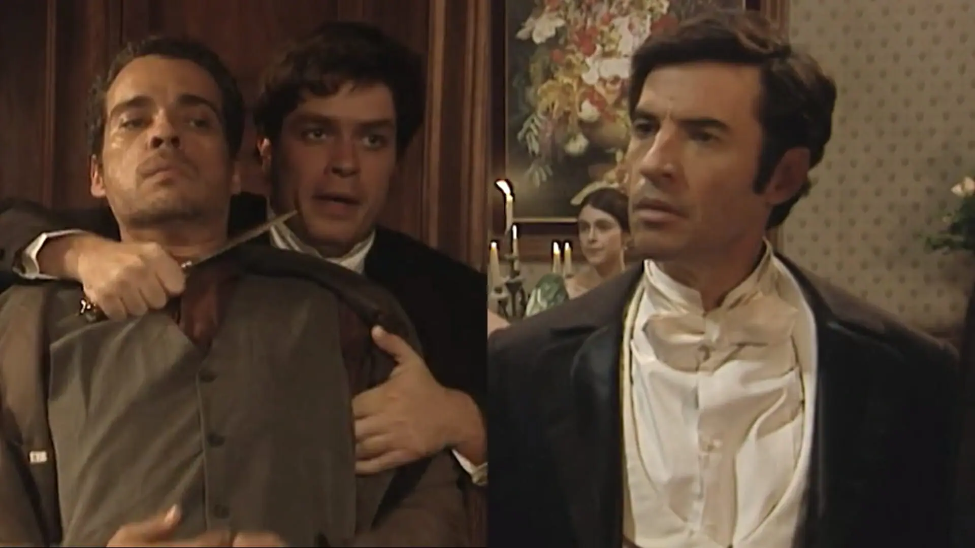 Inácio (Fábio Assunção), Waldir (Vinícius Marques) e Higino Ventura (Paulo Betti) de Força de Um Desejo