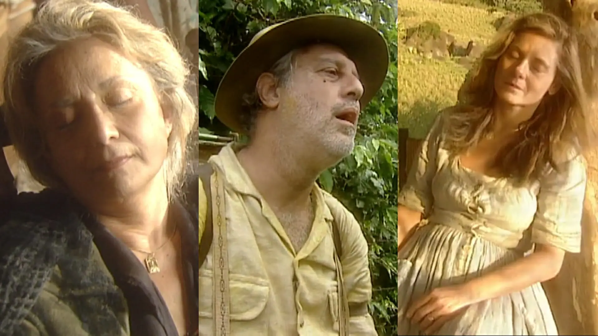 Marieta (Eva Wilma), Antonio (Antonio Fagundes) e Nena (Vera Fischer) de O Rei do Gado