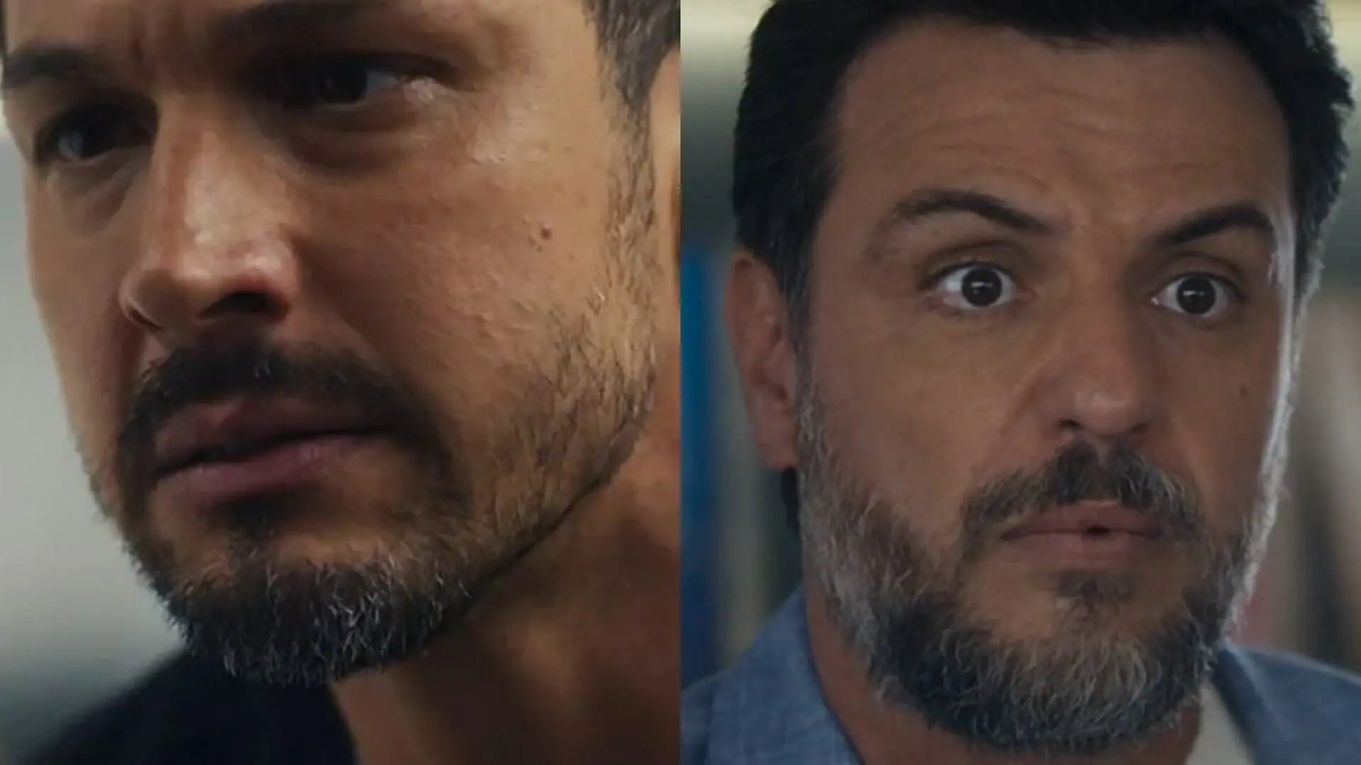 Oto (Romulo Estrela) e Moretti (Rodrigo Lombardi) de Travessia