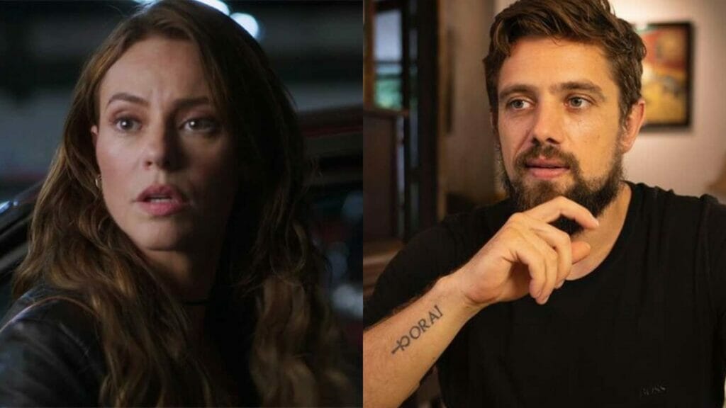 Pat (Paolla Oliveira) e Rômulo (Rafael Cardoso) de Cara e Coragem