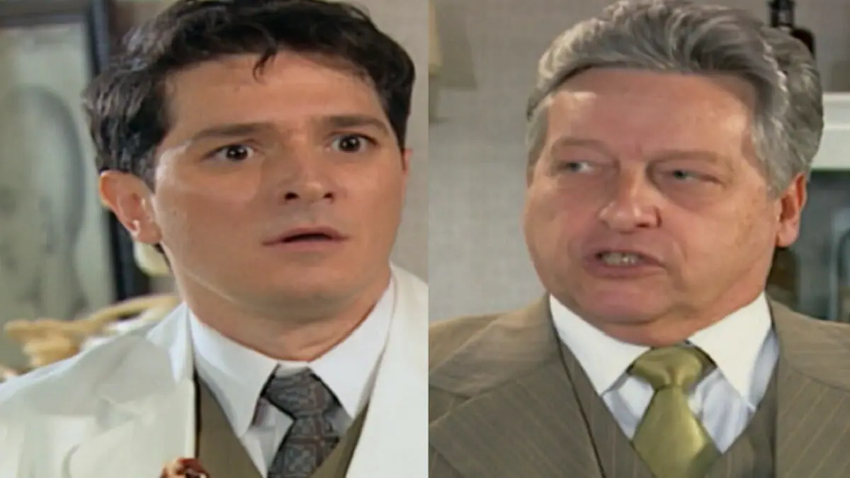 Paulo (Guilherme Piva) e Vivaldo (Fulvio Stefanini) em Chocolate com Pimenta