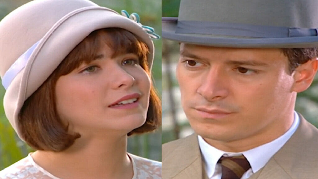 Celina (Samara Felippo) e Guilherme (Rodrigo Faro) em Chocolate com Pimenta