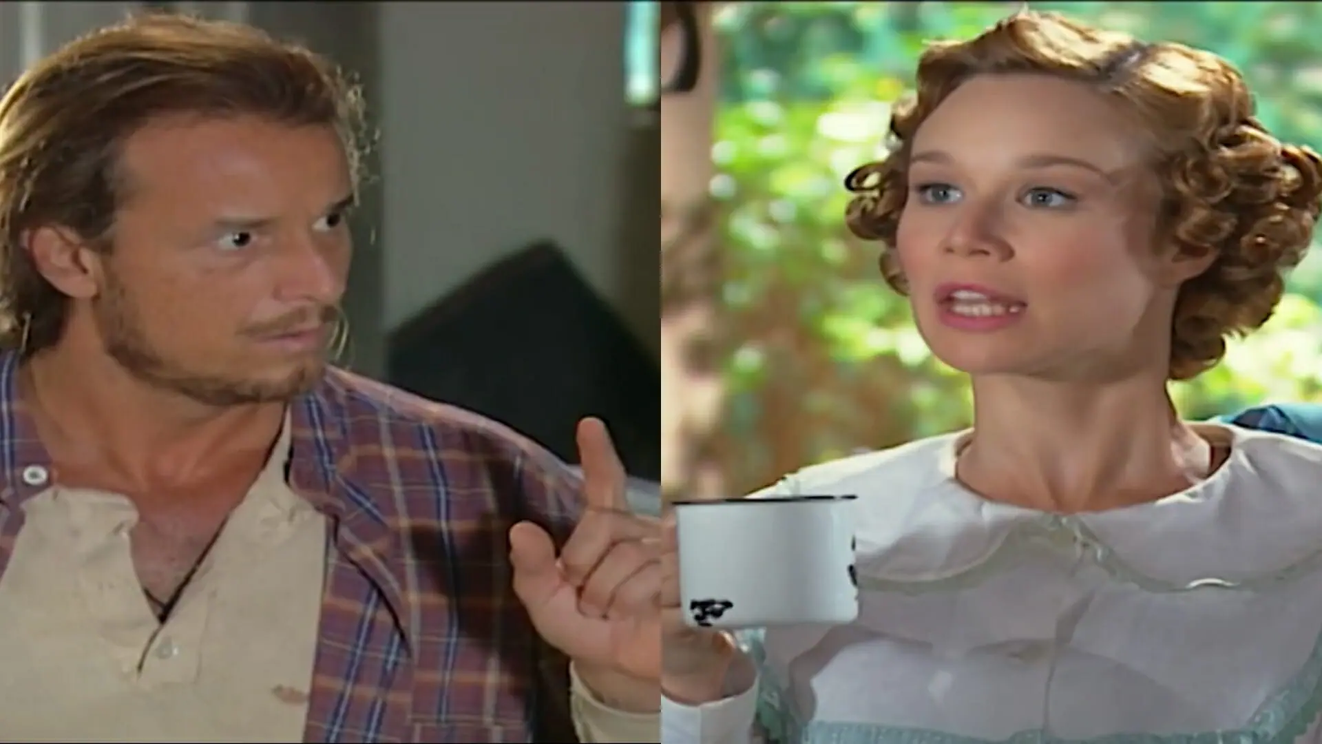 Timóteo (Marcello Novaes) e Ana Francisca (Mariana Ximenes) de Chocolate com Pimenta