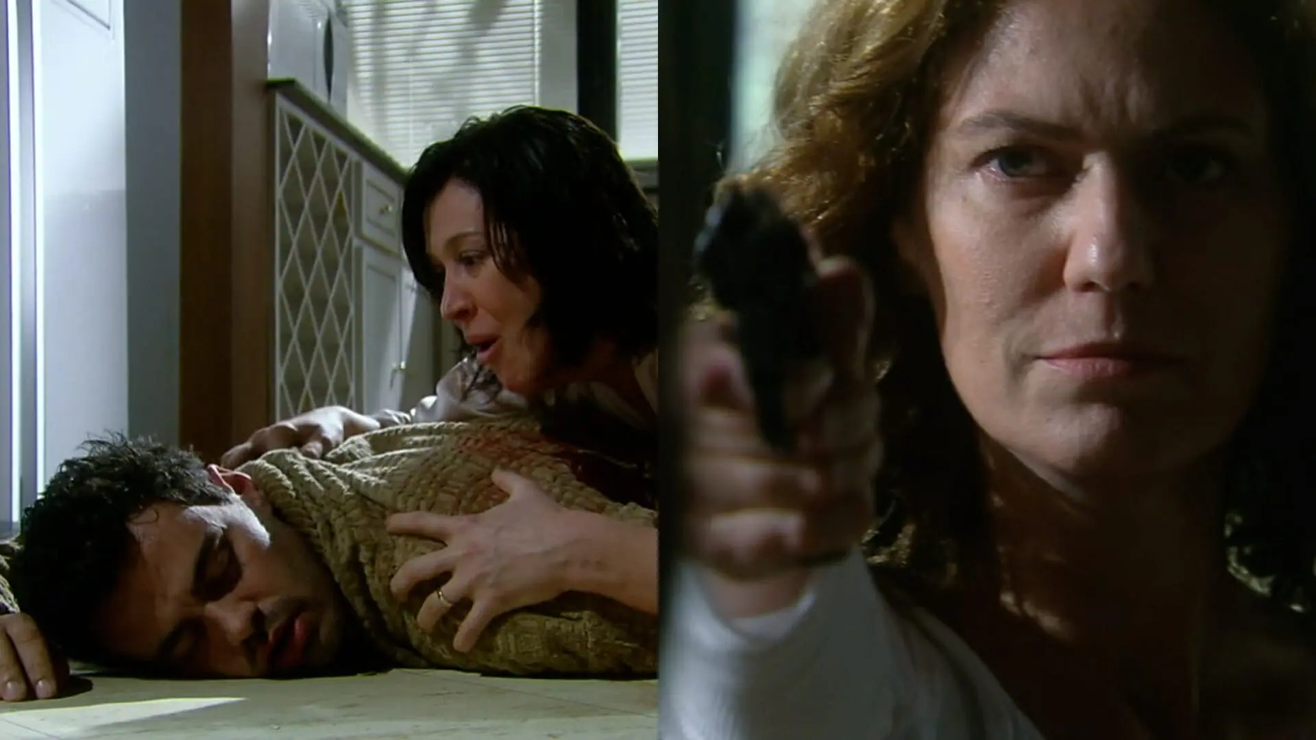 Zé Bob (Carmo Dalla Vecchia), Donatela (Claudia Raia) e Flora (Patrícia Pillar) de A Favorita