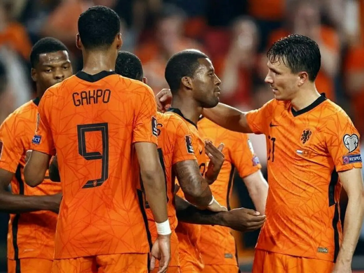 Time da Holanda em campo