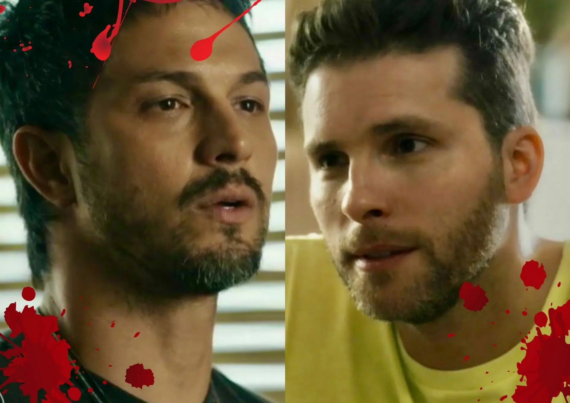 Oto (Romulo Estrela) e Caique (Thiago Fragoso) em Travessia