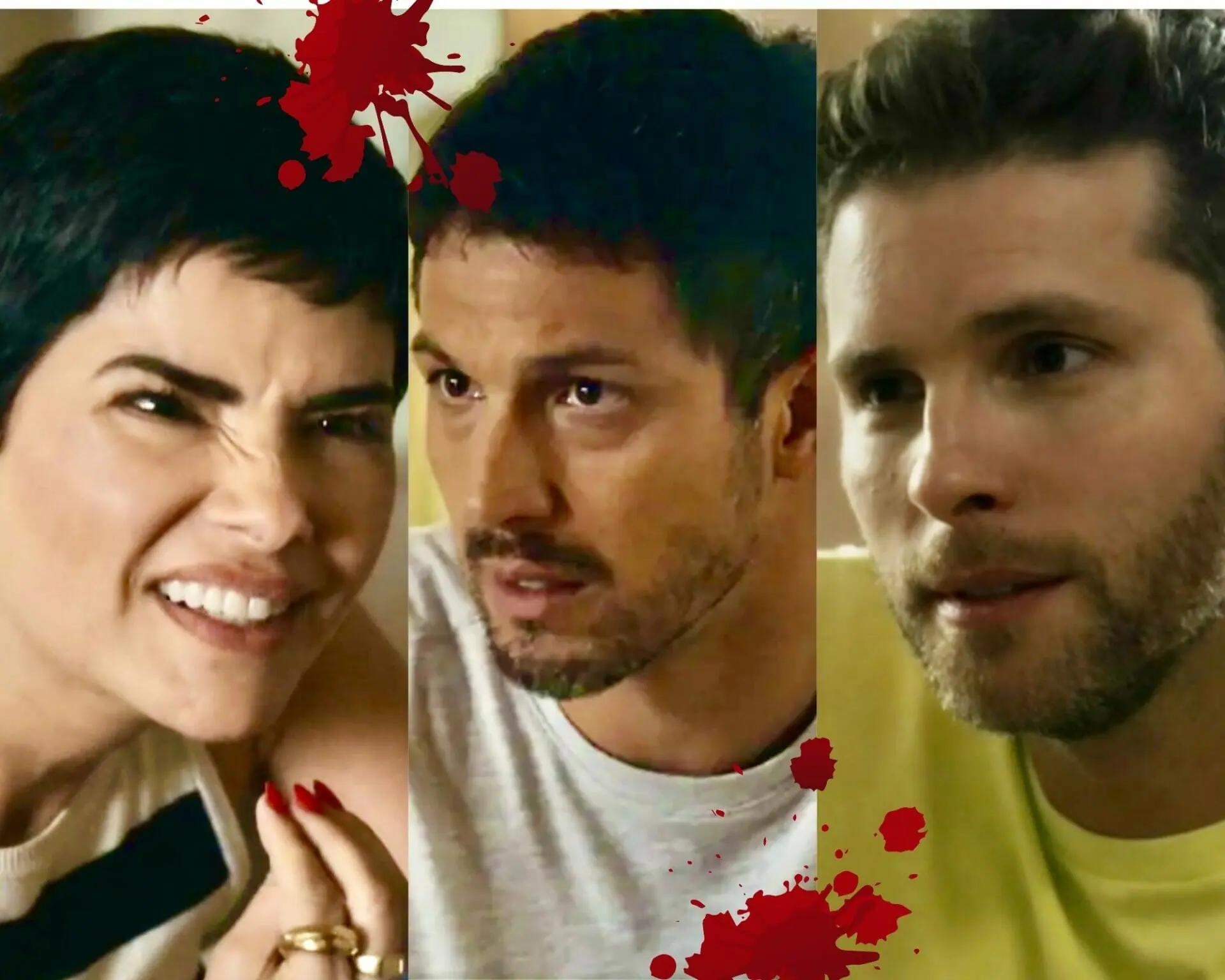 Leonor (Vanessa Giácomo), Oto (Romulo Estrela) e Caíque (Thiago Fragoso) em Travessia
