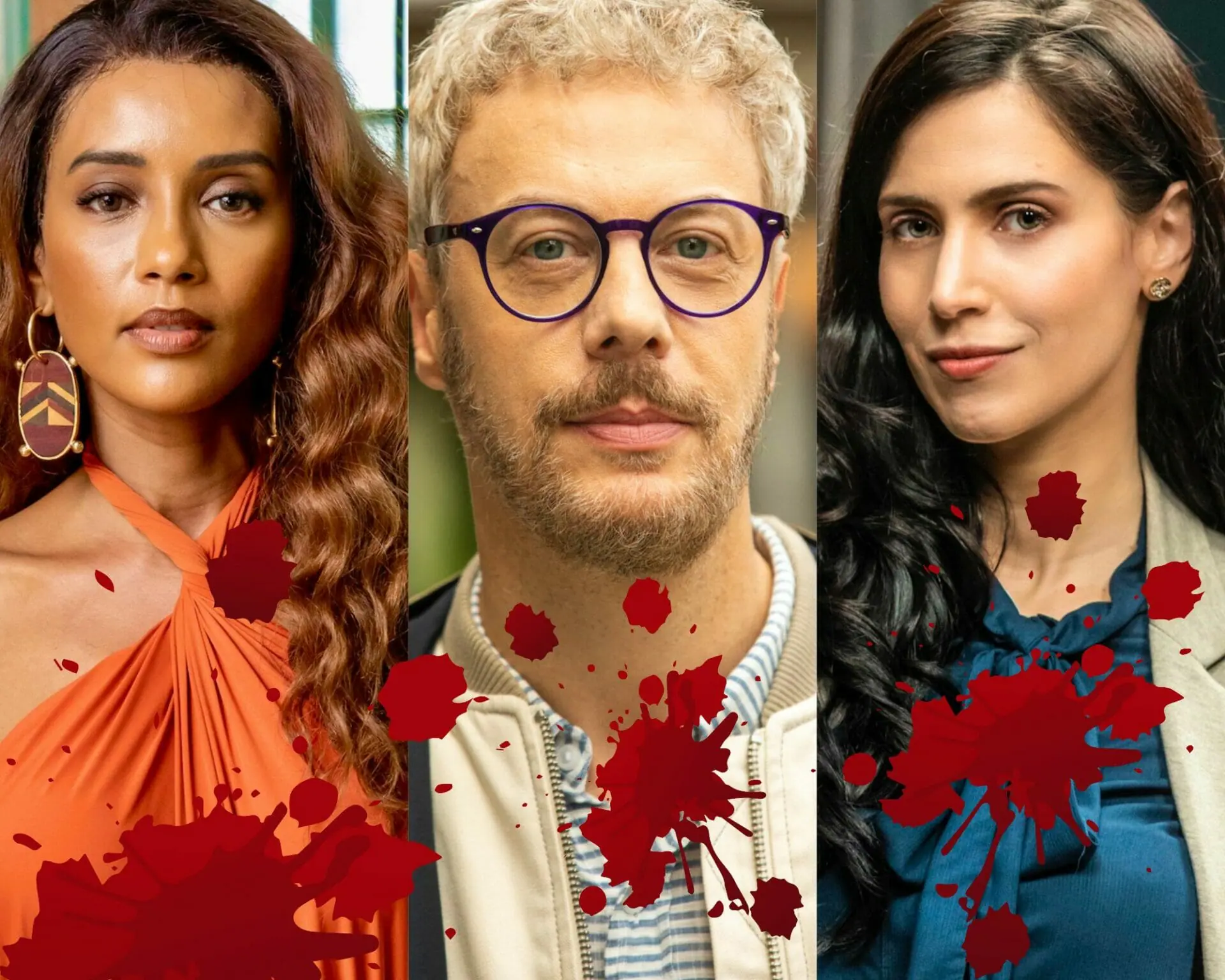 Clarice (Taís Araújo), Jonathan (Guilherme Weber) e Regina (Mel Lisboa) em Cara e Coragem
