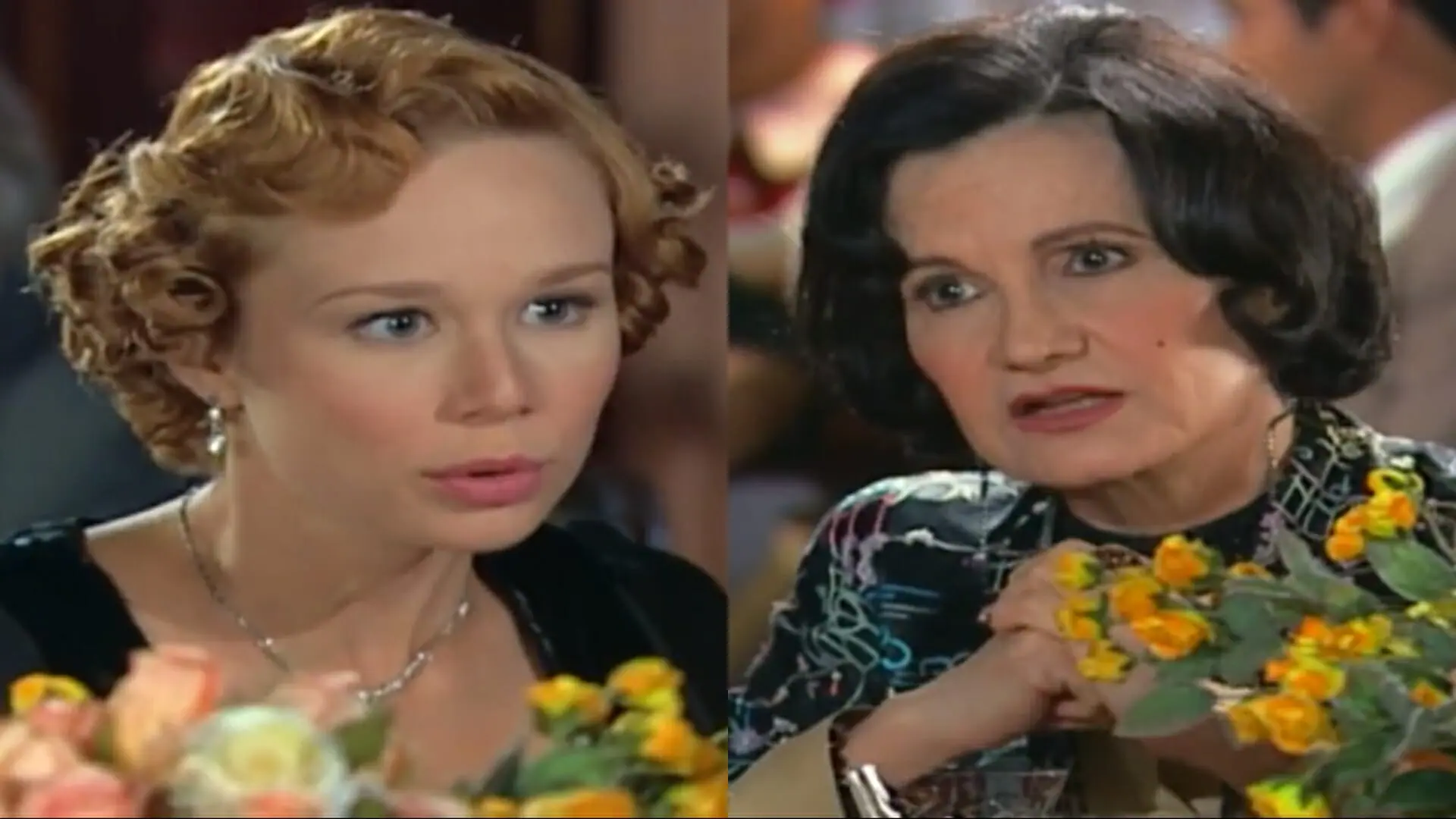 Ana Francisca (Mariana Ximenes) e Margot (Rosamaria Murtinho) de Chocolate com Pimenta