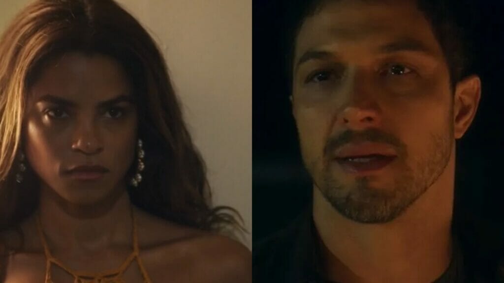 Brisa (Lucy Alves) e Oto (Romulo Estrela) de Travessia
