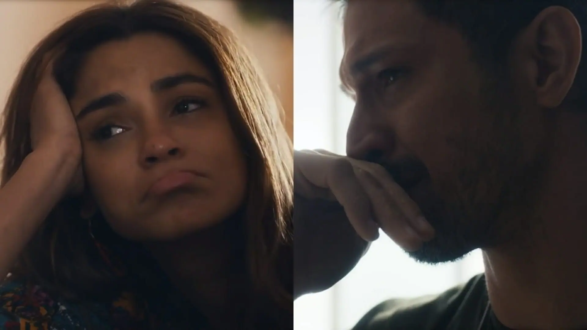 Brisa (Lucy Alves) e Oto (Romulo Estrela) de Travessia