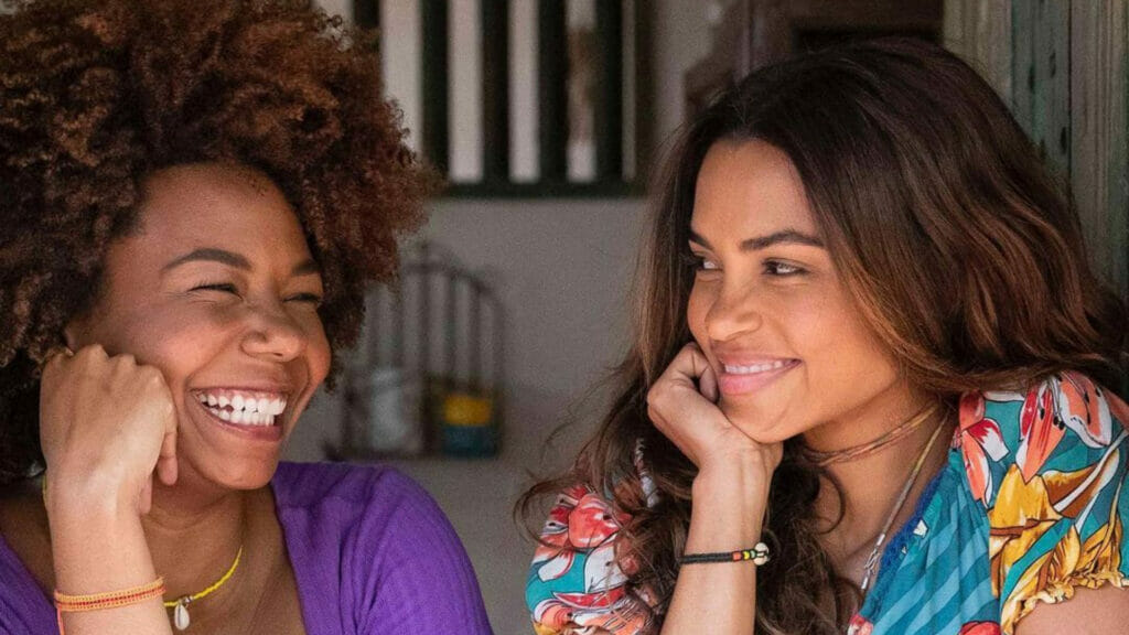 Brisa (Lucy Alves) e Tininha (Camila Rocha) em Travessia