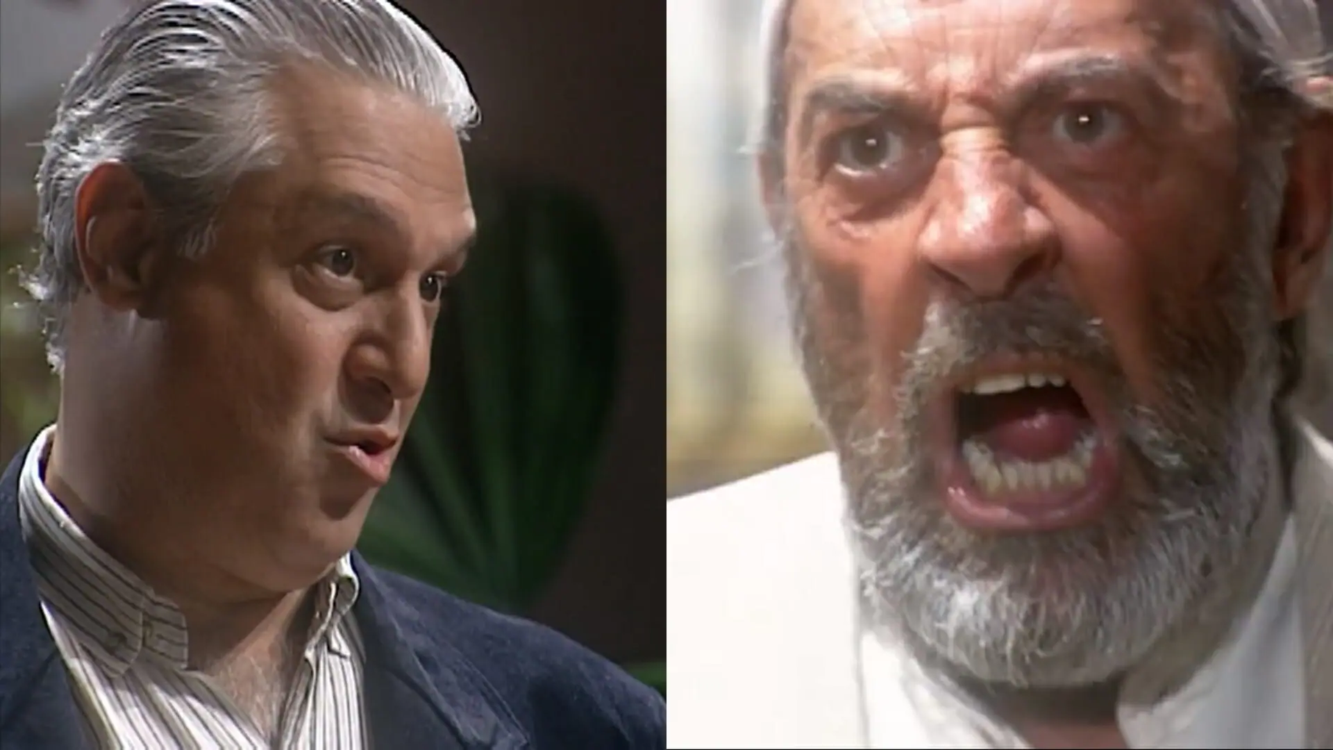 Bruno (Antonio Fagundes) e Geremias (Raul Cortez) de O Rei do Gado