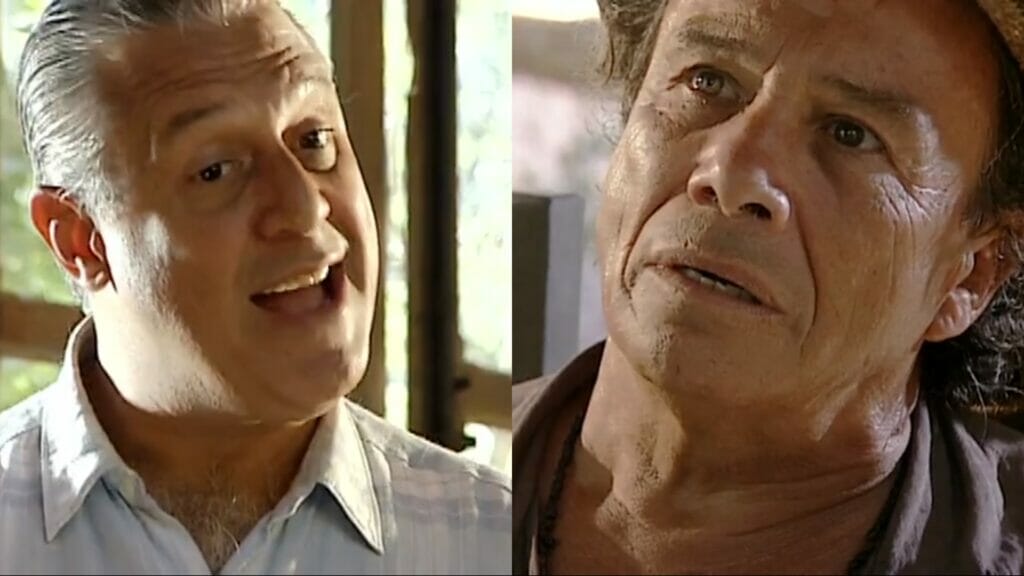 Bruno (Antonio Fagundes) e Zé do Araguaia (Stênio Garcia) de O Rei do Gado