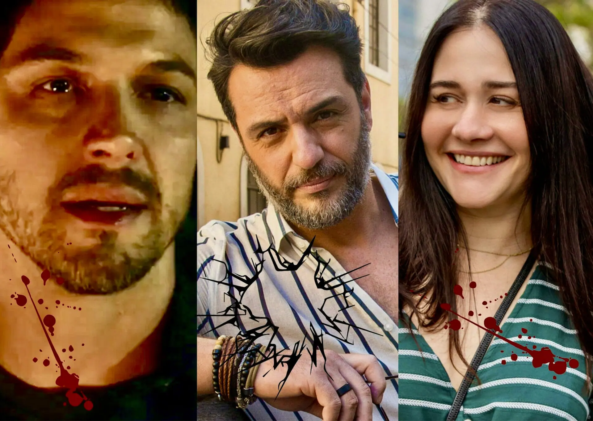 Oto (Romulo Estrela), Moretti (Rodrigo Lombardi) e Guida (Alessandra Negrini) em Travessia