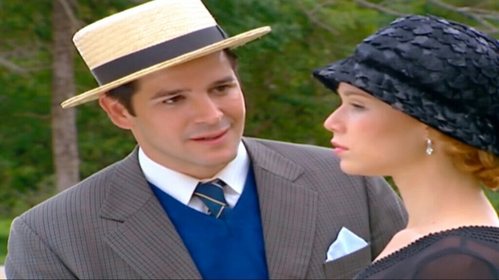 Danilo (Murilo Benício) e Ana Francisca (Mariana Ximenes) de Chocolate com Pimenta
