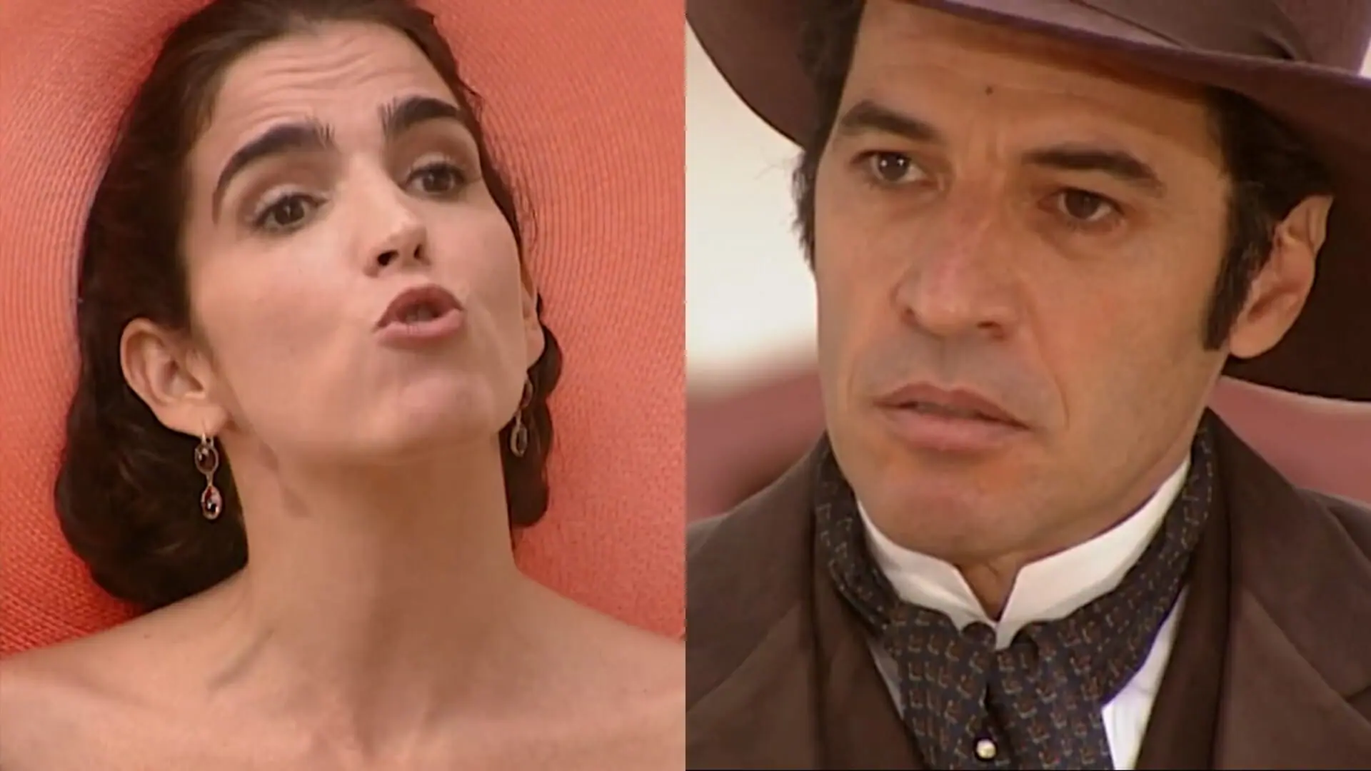 Ester (Malu Mader) e Higino Ventura (Paulo Betti) de Força de Um Desejo