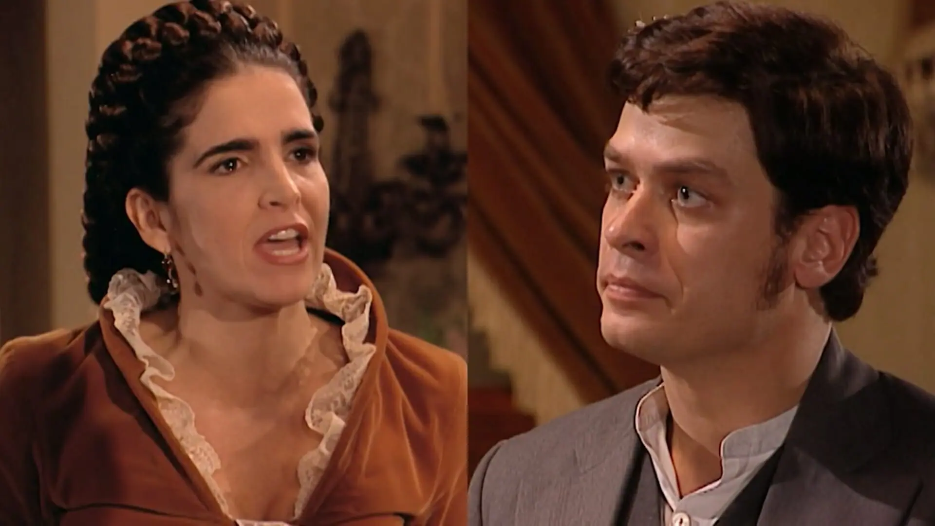Ester (Malu Mader) e Inácio (Fábio Assunção) de Força de Um Desejo
