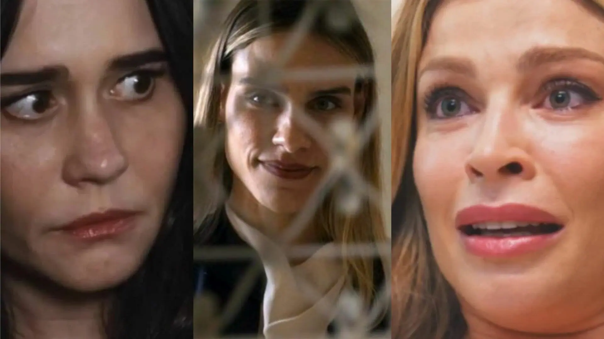 Guida, Sara, amiga de Débora, e Débora em Travessia