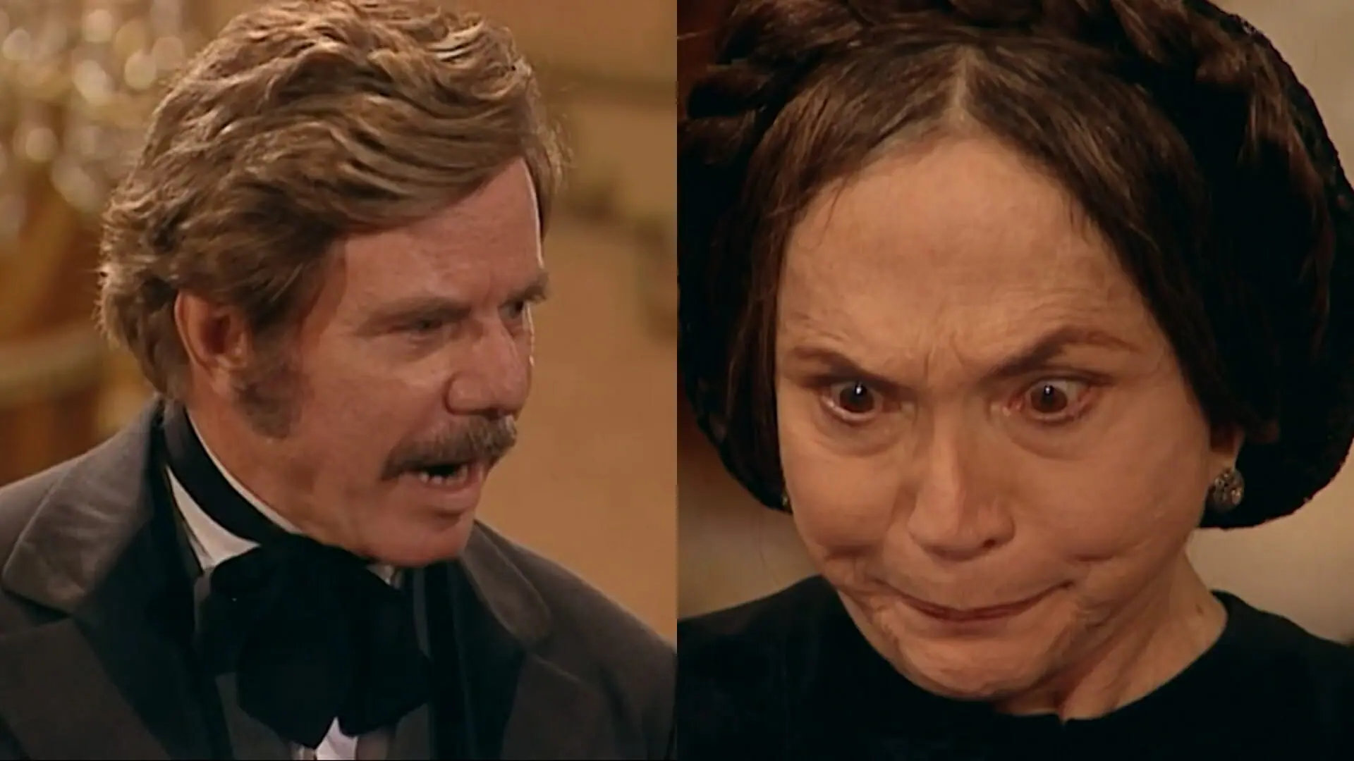 Henrique Sobral (Reginaldo Faria) e Idalina (Nathalia Timberg) de Força de Um Desejo