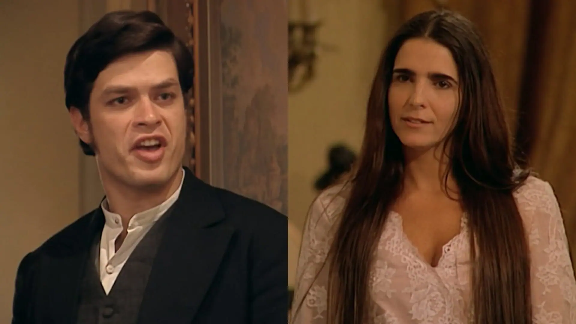 Inácio (Fábio Assunção) e Ester (Malu Mader) de Força de Um Desejo