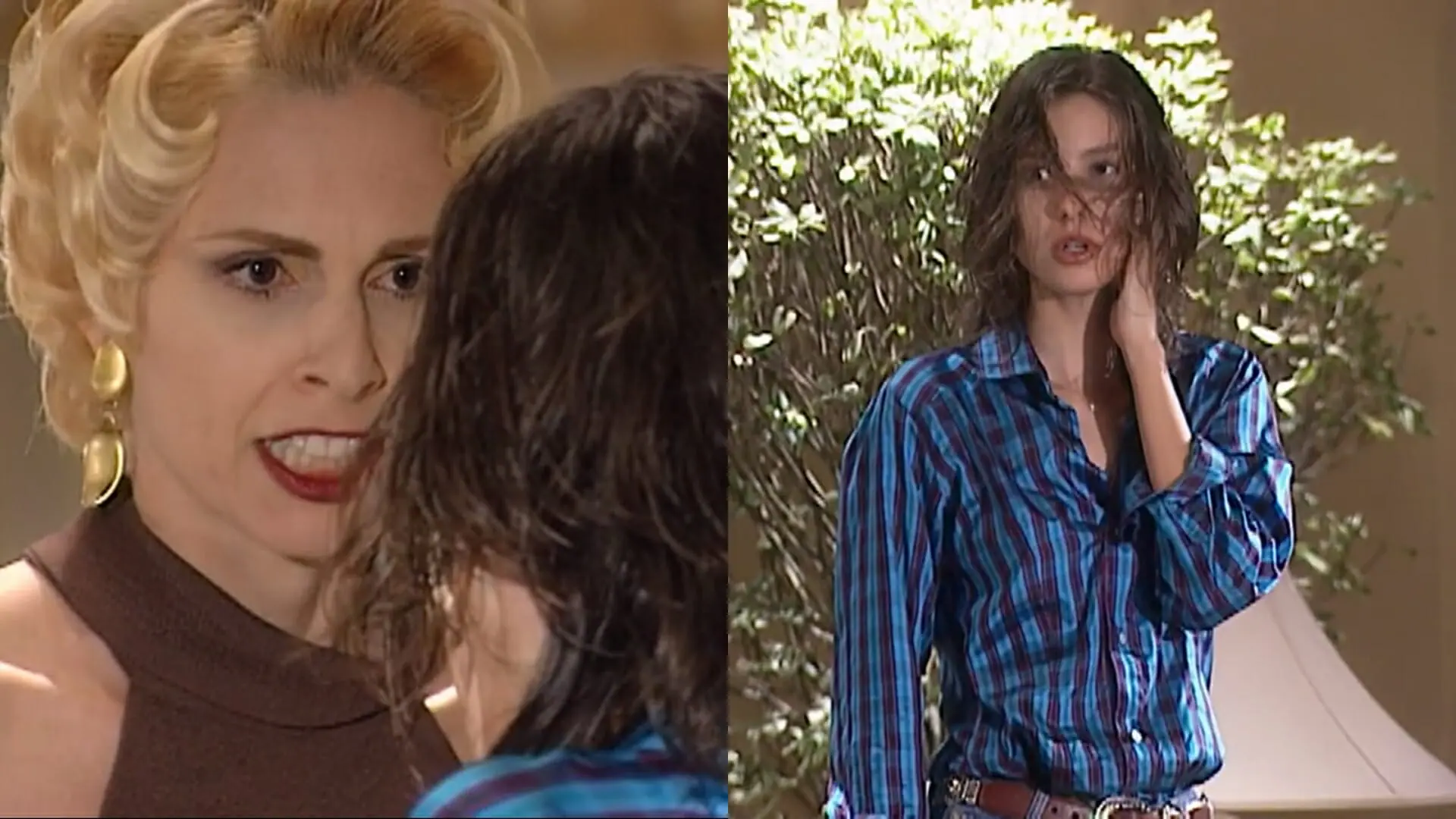 Léia (Sílvia Pfeifer) e Lia (Lavínia Vlasak) de O Rei do Gado