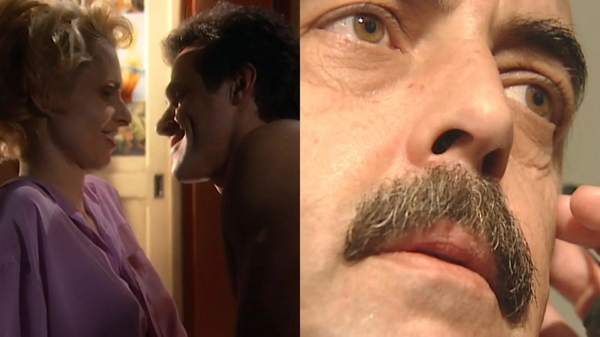 Léia (Sílvia Pfeifer) e Ralf (Oscar Magrini) de O Rei do Gado