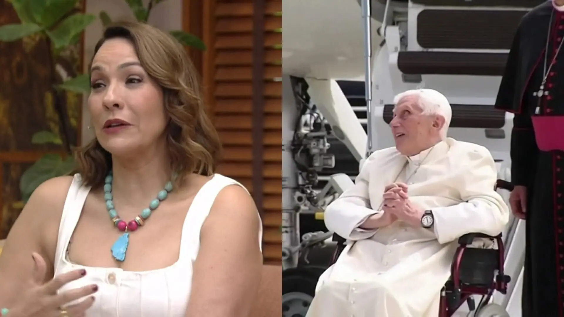 Maria Beltrão no É de Casa e Papa Bento XVI
