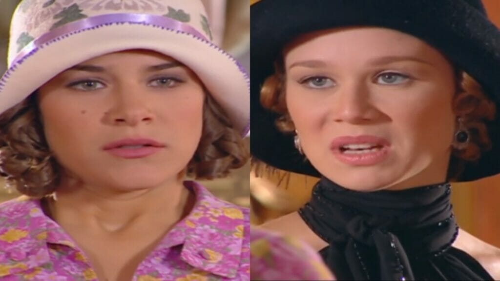 Olga (Priscila Fantin) e Ana Francisca (Mariana Ximenes) de Chocolate com Pimenta