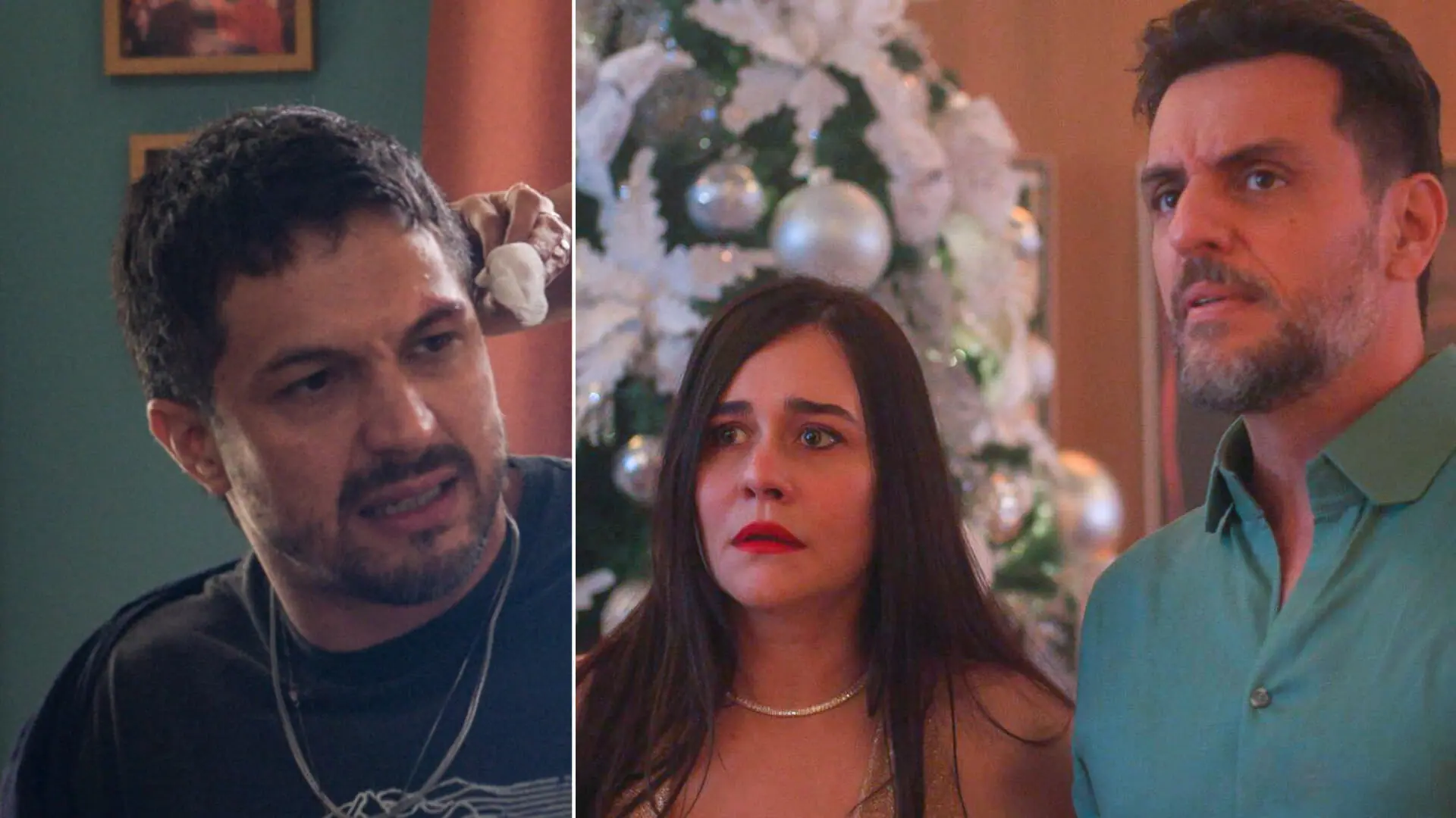 Oto (Rômulo Estrela), Guida (Alessandra Negrini) e Moretti (Rodrigo Lombardi)