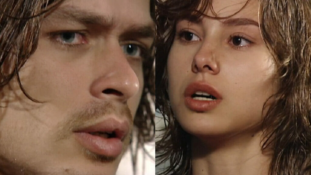 Marcos (Fábio Assunção) e Lia (Lavínia Vlasak) em O Rei do Gado