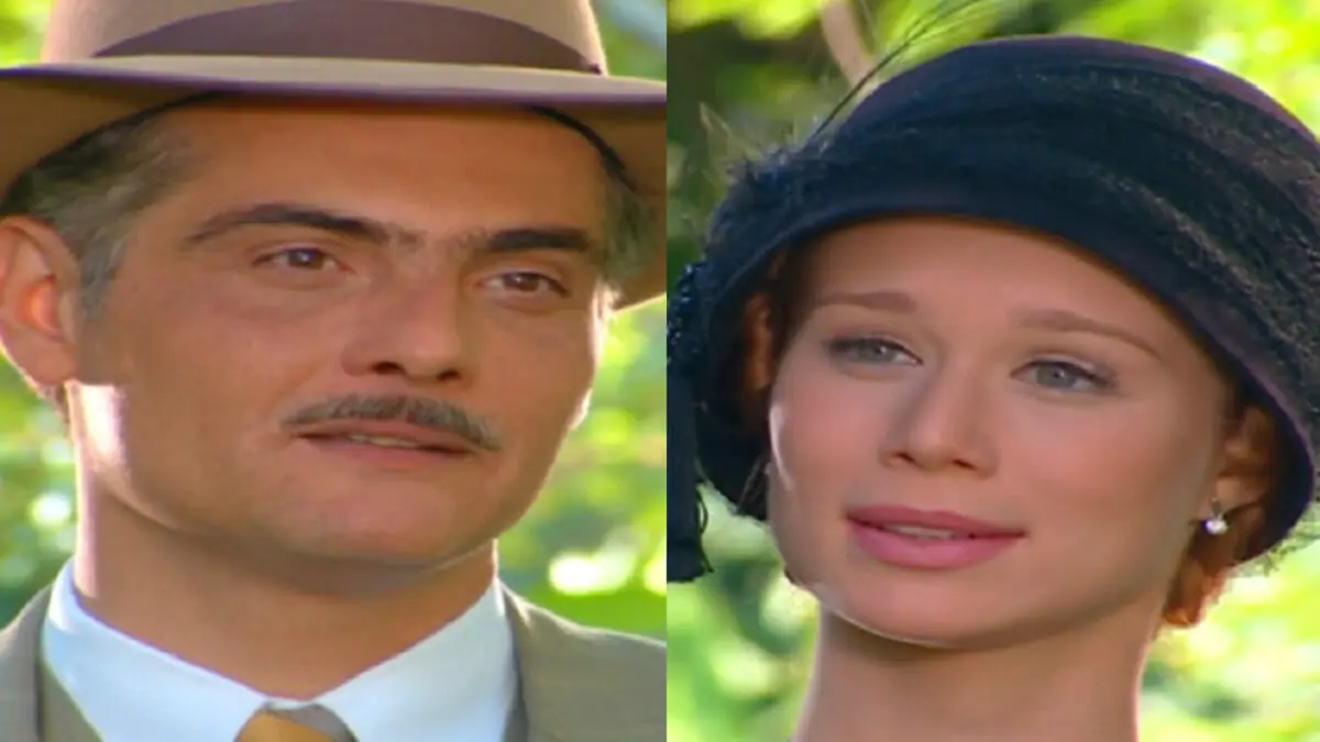 Sebastian (Tarcísio Filho) e Ana Francisca (Mariana Ximenes) de Chocolate com Pimenta