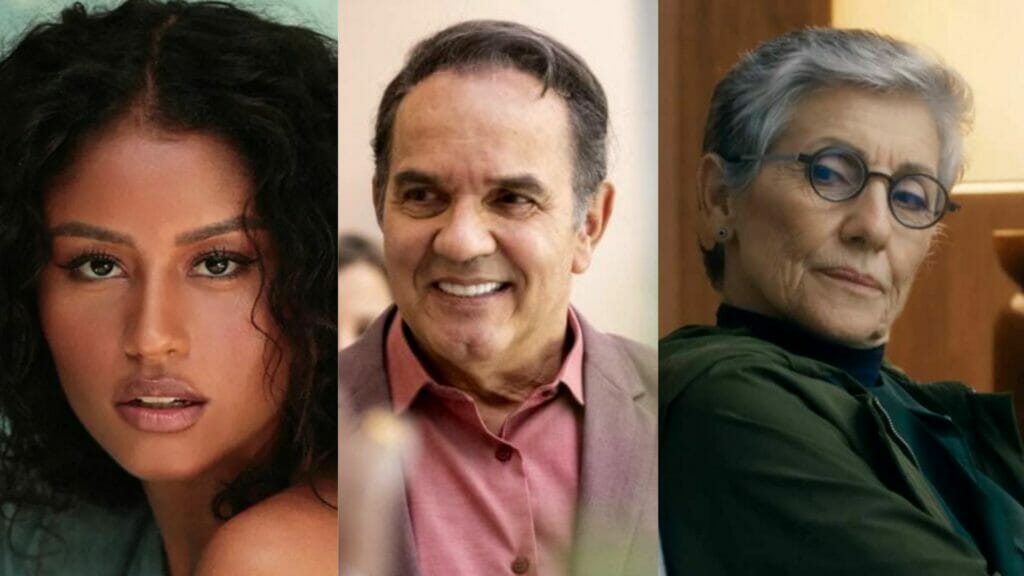 Silene (Aoxi), Guerra (Humberto Martins) e Cidália (Cássia Kis) em Travessia
