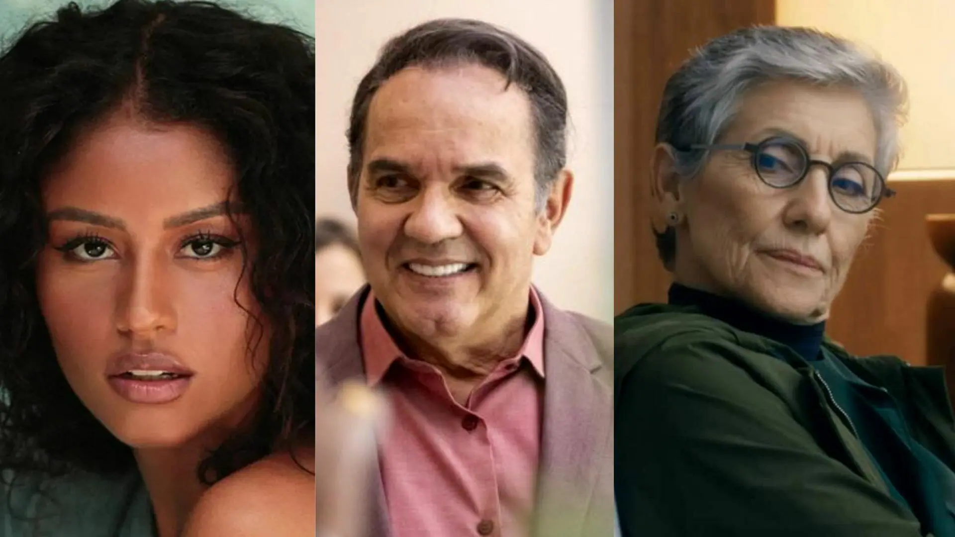 Silene (Aoxi), Guerra (Humberto Martins) e Cidália (Cássia Kis) em Travessia