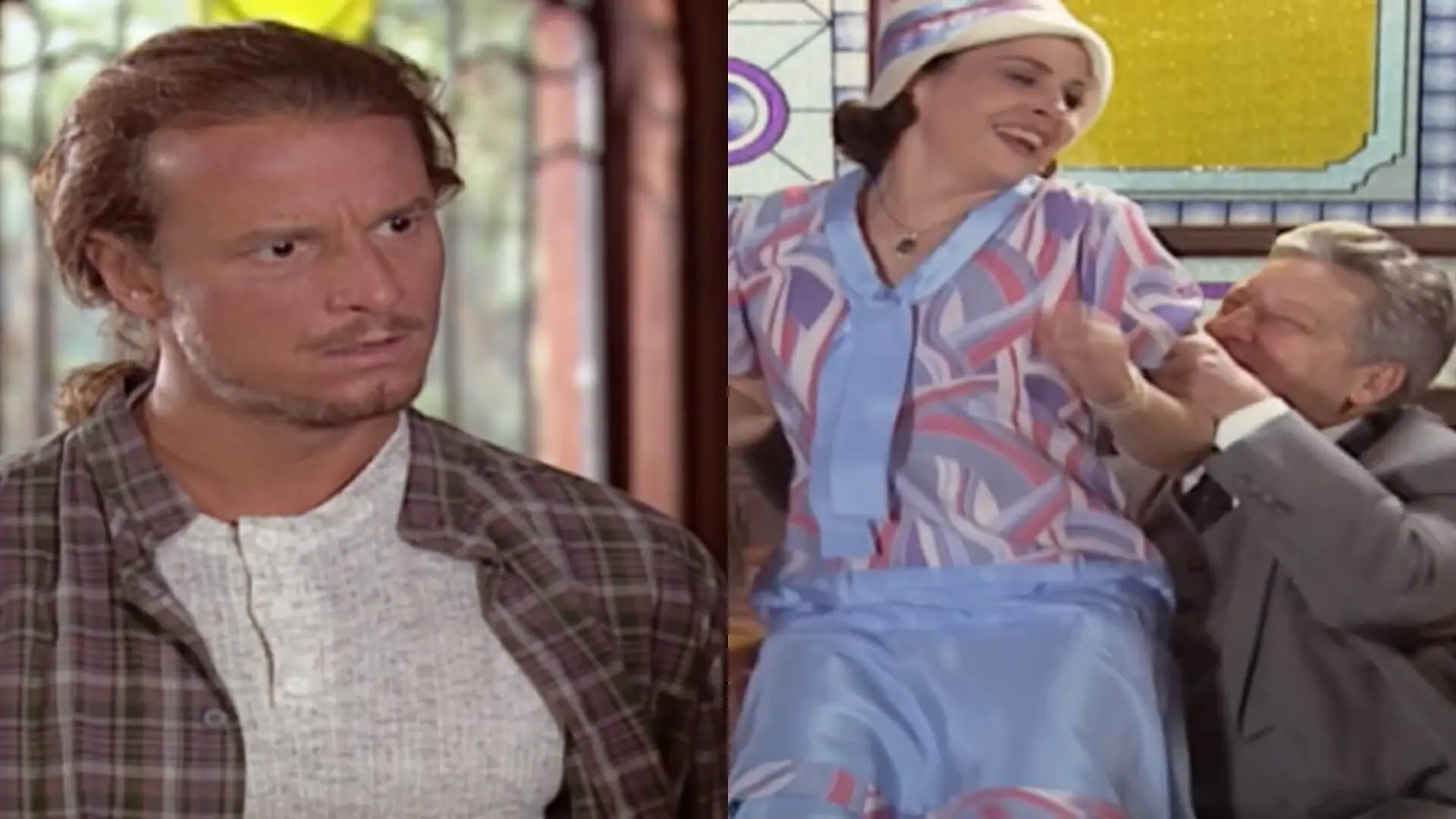 Timóteo (Marcello Novaes), Márcia (Drica Moraes) e Vivaldo (Fulvio Stefanini) de Chocolate com Pimenta