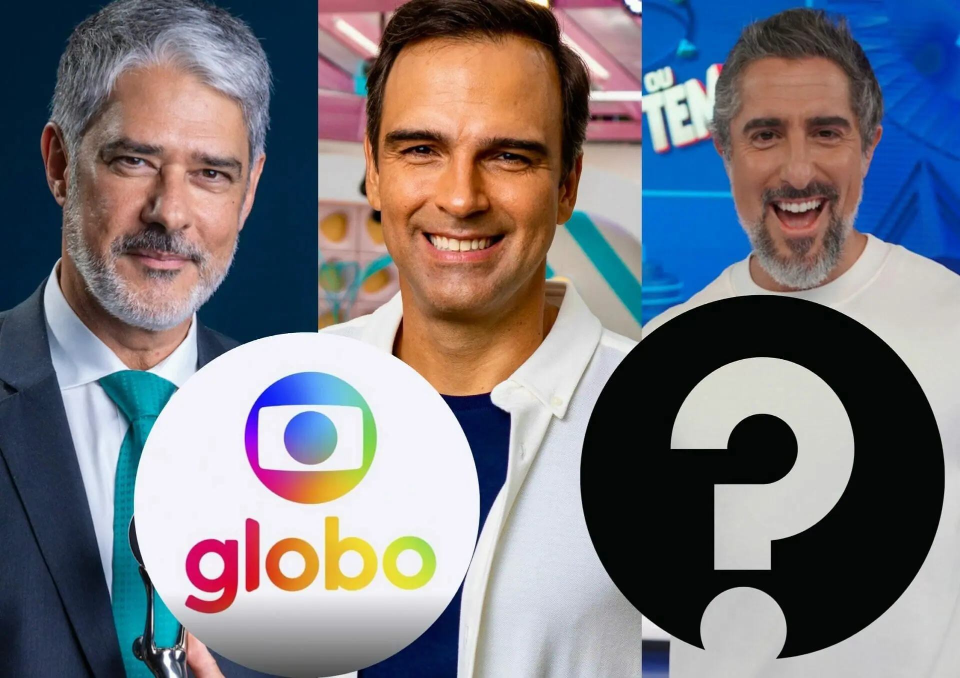 Wlilliam Bonner, Tadeu Schmidt e Marcos Mion